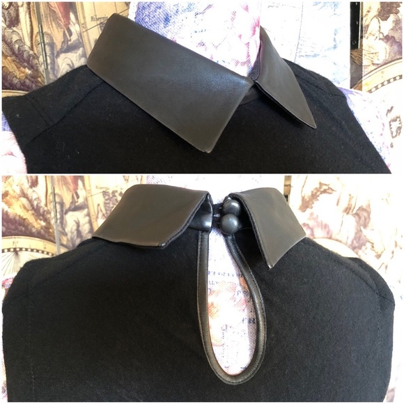 Alexander wang sleeveless Surplice top with lamb leather collar size 6 - Picture 7 of 15